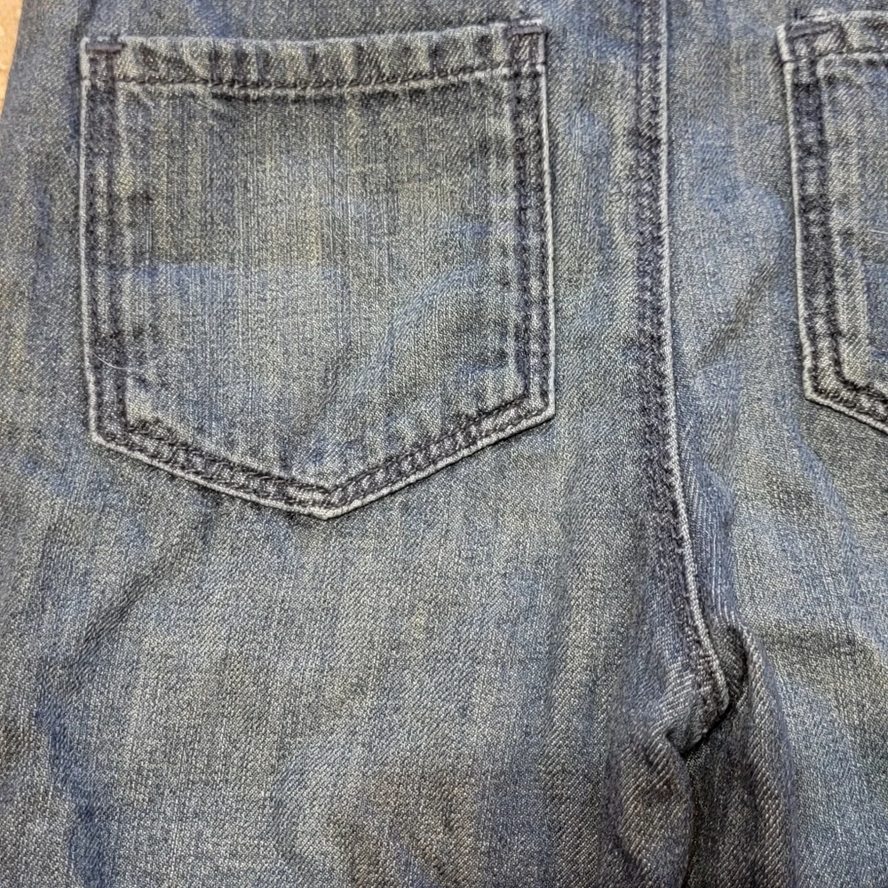 OshKosh B'osh Denim Plaid Lined Embroidered Stars Girls Size 3t Overalls‎